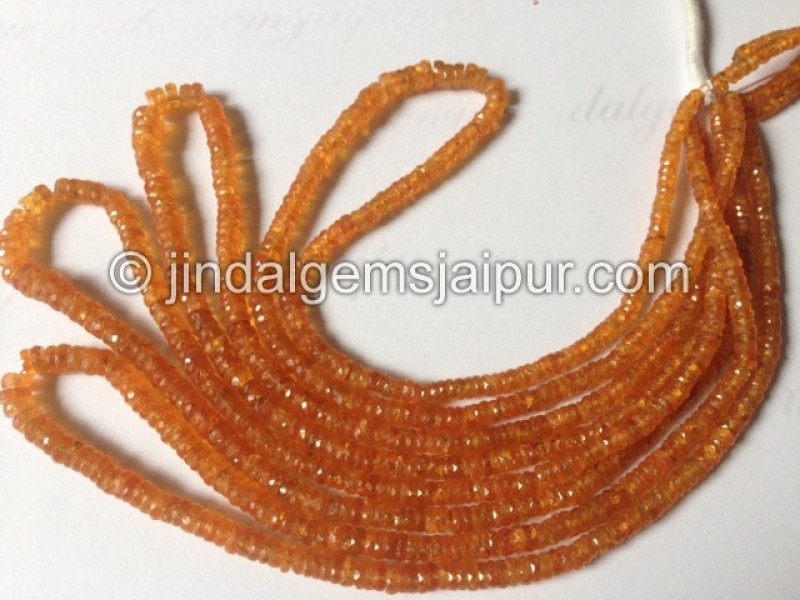 Mandarin Garnet German Cut Shape Beads